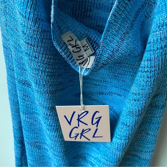 NWT Verge Girl Marbled Knit Blue Halter Mini Dress - Picture 6 of 6